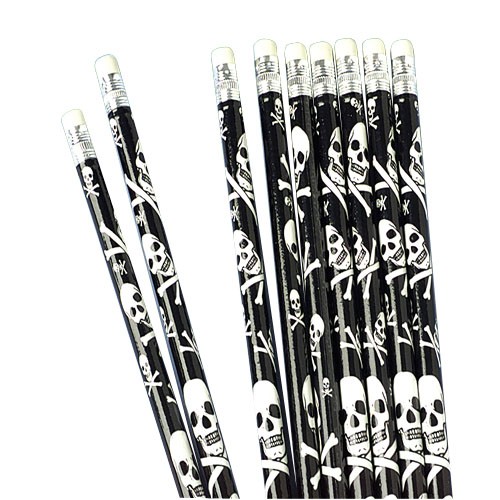 Skull and Crossbones Pencils<br>1 dozen